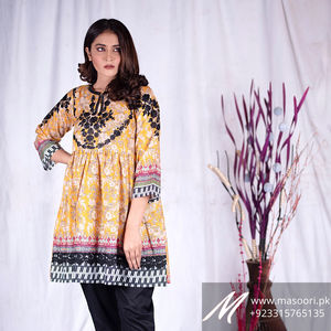 Impresión Digital de tela de césped de alta calidad con Bordado de hilo trabajo-vestido de estilo de mujer paquistaní indio Masoori 2017 - Product Image 3