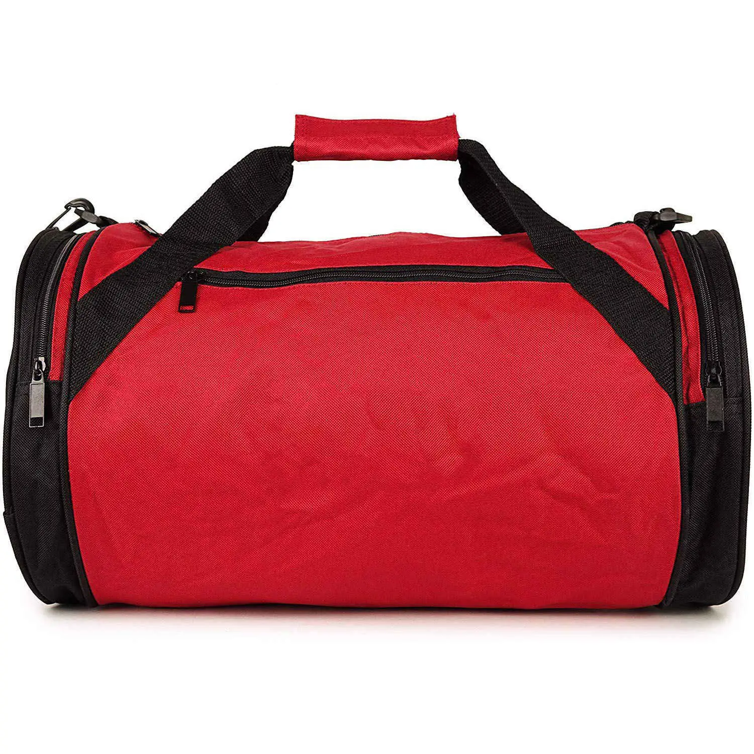 Grand sac de voyage de sport en toile en forme de baril, sac de sport en toile de coton denim durable pour les voyages
