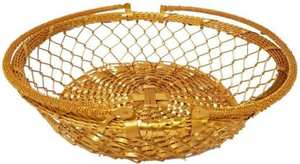 Best Quality Golden Metal Wire <b>Basket</b> Pretty Shape <b>for</b> <b>Gift</b>/Packing Tray and Decoration Storage <b>Baskets</b> - Product Image 2