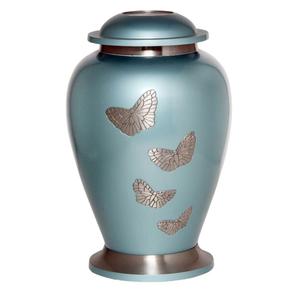 Urnes funéraires de crémation en aluminium vert et noir fini en onyx fini brillant pour cendres humaines adultes et animaux domestiques urnes mémorables - Product Image 6