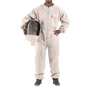 2021 Bee keeping equipment tools factory directly supply astronaut 100 cotton bee keeping suit with double hat