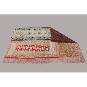 Handmade Indian Kantha <b>Quilt</b> Reversible Cotton <b>Blanket</b> Summer Bed Cover and Bedding Sets for Home and Hotel Use Hand Weaving - Product Image 5