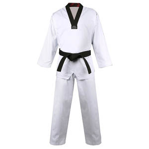 ขายส่งฟิตเนสสีขาว V คอกีฬาคุณภาพสูง Taekwondo Uniform - Product Image 1