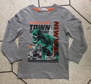 Lots de vêtements en surplus : T-shirts décontractés à manches longues en coton à col rond imprimés pour garçons et enfants, marques originales, stock du Bangladesh - Product Image 1
