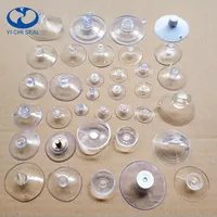 Clear Silicone Rubber Suction Cup, Vacuum Glass, Custom