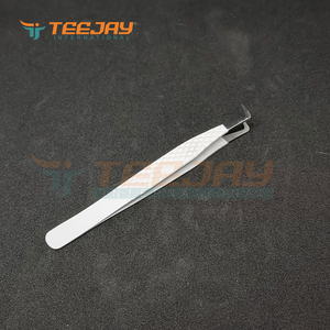 L — pince à épiler blanche, 12 cm, pour extensions de cils, très Fine, embout de 12mm, isolation et choix de cils - Product Image 2