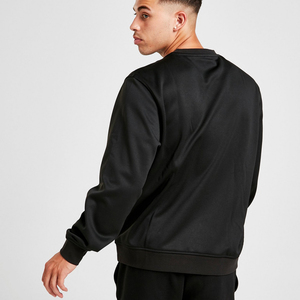Nouveau sweat-shirt à col rond sur mesure pour homme, noir, manches régulières, tissu pur coton/polyester - Product Image 3