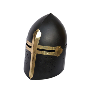 Casque d'armure en métal, style médiéval, de haute qualité, avec Design de finition couleur argent - Product Image 6