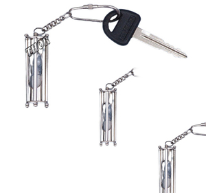 Llavero con temporizador de arena de latón náutico hecho a mano, buscador de llaves de metal, artículo de regalo en estilo neumático - Product Image 1