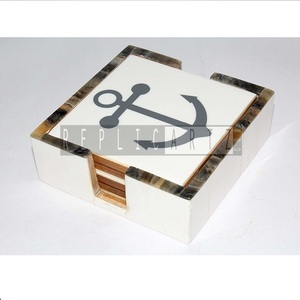 Resin Bone Handmade Beverage <b>Coaster</b> <b>Set</b> Tea Coffee <b>Coasters</b> Decorative Dining Home and Table Accessories for Cups Mugs Glasses - Product Image 4