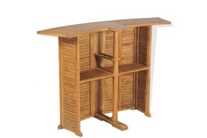 Modern Solid Wood Teak <b>Round</b> Bar <b>Table</b> Set <b>Outdoor</b> Furniture - Product Image 2