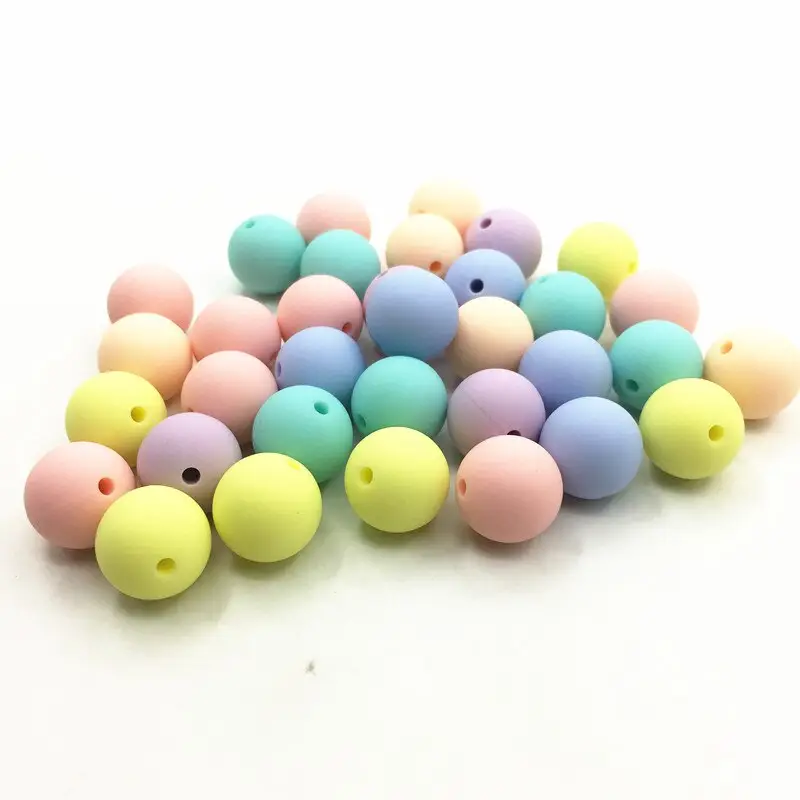 100pcs 19mm Food Grade Silicone Beads por conjunto para DIY Natal jóias