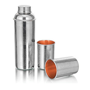 Ensemble de boissons en cuivre pur or avec petite fleur imprimée bouteille d'eau en cuivre cuivre indien eau de haute qualité Yoga - Product Image 3