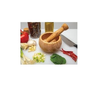 Mortier et pilon en pierre pour herbes et épices, outil de broyage de légumes en pierre pour la cuisine et les restaurants - Product Image 1