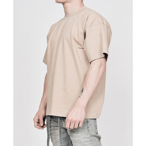 Venta al por mayor 100% algodón hombres camiseta de gran tamaño Impresión de logotipo personalizado proveedor de algodón orgánico con patrón sólido - Product Image 4