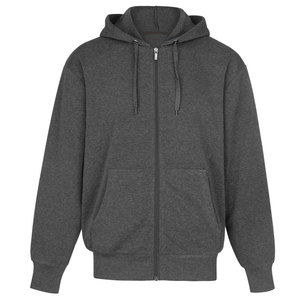 Precio al por mayor básico de manga completa Color carbón puro algodón polar cremallera pulóver Otoño e Invierno desgaste sudaderas con capucha - Product Image 2