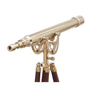 Telescopio náutico de pie de latón, telescopio Master de 39 pulgadas con soporte de trípode de madera - Product Image 1