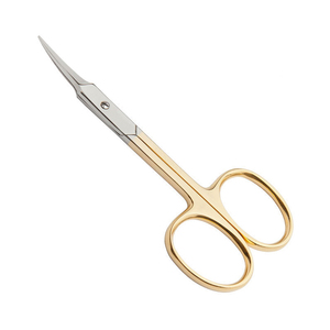 Ciseaux à cuticules 3,5 pouces en acier inoxydable, lame courbée, pour droitiers, pointe durable et tranchante, outil de soin des ongles durable - Product Image 4