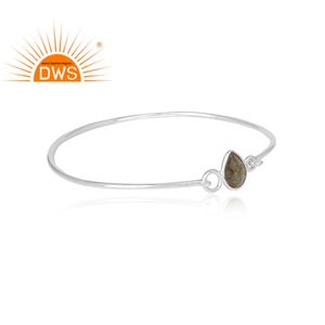Bracelet en pierre précieuse Labradorite naturelle, argent Sterling 925, gros bijoux, pour fêtes, vente en gros - Product Image 2