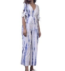 Attrayant nouvelle Sexy vêtements de plage femmes une pièce combinaison casual robe élégante pour les filles cravate teinture barboteuse combinaison - Product Image 1