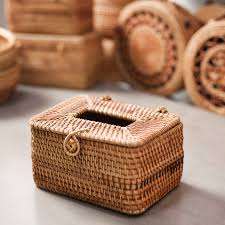 Couvercle de boîte à mouchoirs en rotin naturel de haute qualité - Product Image 5