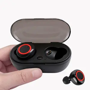 Y50 TWS gerçek kablosuz su geçirmez kulaklık dokunmatik kontrol kulaklık Stereo kulakiçi Mini kulak mikrofonlu kulaklık şarj kutusu