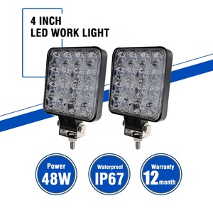 Máy Xúc Công Việc Nhẹ LED Lái Xe Ánh Sáng Làm Việc Đèn 27 Wát Vuông 12V 24V OFFROAD Đèn 4WD ATV SUV OFFROAD Xe Tải Máy Móc Xe - Product Image 4