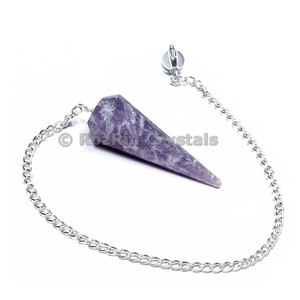Lepidolite 12 Faceted Pendulums - Product Image 1