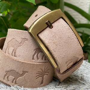 Ceintures en cuir véritable marron pour femmes, Vintage et décontracté, gaufré - Product Image 1