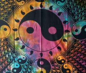 Tapisserie Yin Yang imprimé floral fait à la main en coton double taille couvre-lit tenture murale belle décoration intérieure par des expéditeurs indiens - Product Image 4