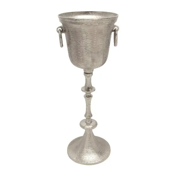 Şampanya şişesi Chiller alüminyum buz kovası standı kolları Barware & parti dekorasyon Vintage buz kovası bira soğutucu tutucusu