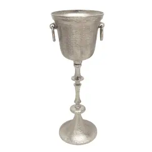 Şampanya şişesi Chiller alüminyum buz kovası standı kolları Barware & parti dekorasyon Vintage buz kovası bira soğutucu tutucusu