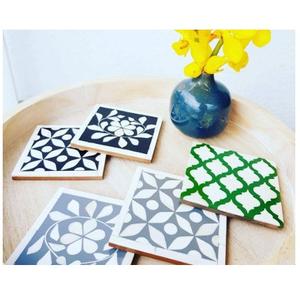 New Deign Bone Inlay <b>coaster</b> for Coffee <b>Glass</b> and Tea Cup <b>coaster</b> Custom Color and Gift Packing Bone Inlay <b>coaster</b> - Product Image 2