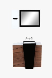 Modern Floor Mounted Cheap Price Waterproof PVC 36'' <strong>Bathroom</strong> <strong>Vanity</strong> <strong>Cabinet</strong> with Wash Basin - Product Image 3