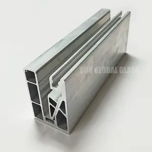U canale per vetro temperato stratificato ringhiera in vetro di alluminio su ordinazione profilo u-acciaio canale hardware per recinzione balaustra corrimano