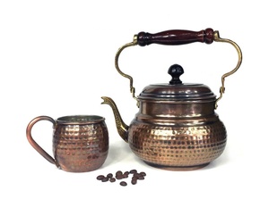<b>Turkish</b> Copper Tea <b>Coffee</b> <b>Pot</b> Italian Antique Look OXIDE Color - Product Image 6
