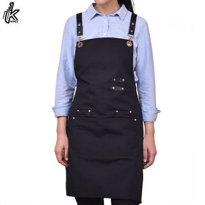 Toile délavée, bretelles en cuir marrons et en coton, tabliers de Salon, pour barbier, travail, 2019 - Product Image 2