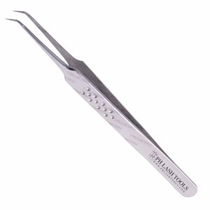 Pince à cils, pince à épiler professionnelle pour extension de cils avec design à pois 6mm 45 degrés - Product Image 2