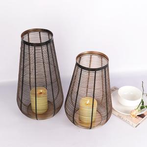 Farol hecho a mano con soporte de vela para el hogar, decoración de vajilla de hotel y jardín, soporte de diseño moderno tipo linterna - Product Image 3