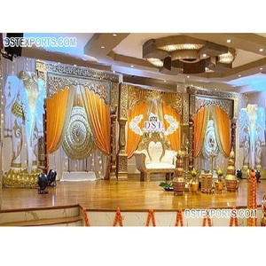 Tamil อุปกรณ์ตกแต่งงานแต่งงานแบบดั้งเดิมของตกแต่งเวทีเวทีแบบเปิดที่ดีที่สุดสำหรับงานแต่งงานงานต้อนรับชนเผ่าธีมงานแต่งงานเวทีสหรัฐอเมริกา - Product Image 1