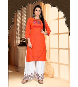 Kurtis bayanlar pamuk Reyon kadınlar Anarkali son moda tasarım hazır Dupatta Jackate hint elbisesi toptan giyim ile düşük fiyat giymek - Product Image 4