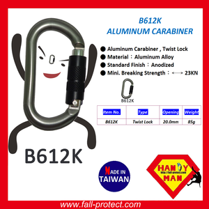 Mosquetón de aluminio para escalada en roca, 23KN en forma de O, para deportes al aire libre - Product Image 4