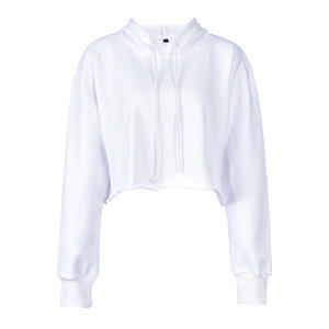 Crop Top Hoodies Fashionable Crop Top Hoodies Women With Name Brand Wholesale - Product Image 2