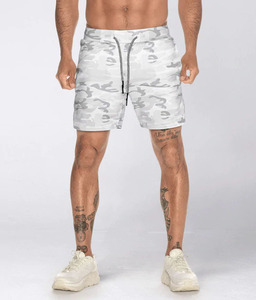 Short de sport en coton noir avec logo de gym personnalisé Short de fitness pour hommes - Product Image 1