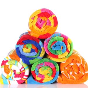 Serviette de plage à rayures teintes en fil 100% coton Serviettes de plage douces Serviette de plage de golf absorbante de l'Inde au prix d'usine - Product Image 6