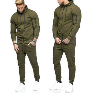 Chándal con capucha y cremallera para hombre y mujer, ropa deportiva de otoño, conjunto de 2 piezas, 2018 - Product Image 4