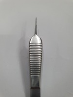 Endo Tech Micro Straight Stainless Steel 410 Tweezers dengan 1*2 Gigi Ukuran 4" Sumber Tenaga Manual Kualitas Premium