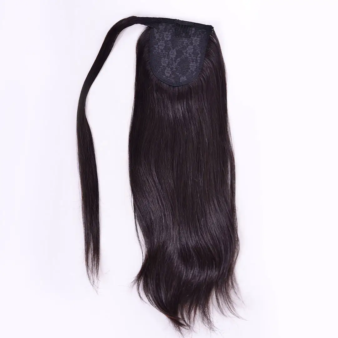 Ponytail High Bun High Braid Hair Extension Natural Black Cuticle Aligned 100% Virgin Unprocessed High Quality Indian Human Hair
