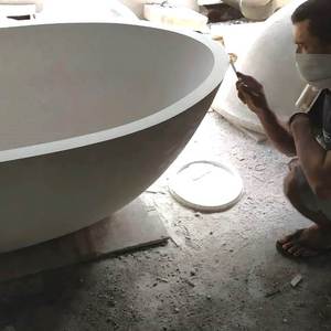 Baignoire faite maison baignoire unique baignoire intérieure Bali Terrazzo baignoire Offre Spéciale-bol Bali Terrazzo résine autoportante taille personnalisée