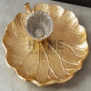 โลตัสเคลือบชิปและจุ่มมันวาวถาดที่มีชามดอกไม้ - Product Image 3